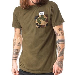 RIPNDIP Lord Nermal Camo Pocket T Shirt MED
